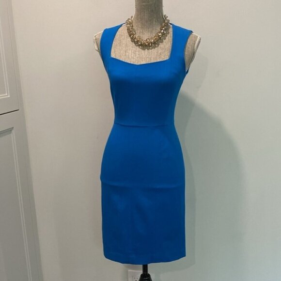 Banana Republic Blue Sleeveless Fitted Dress size 0 - Picture 6 of 13